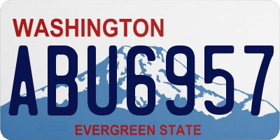 WA license plate ABU6957