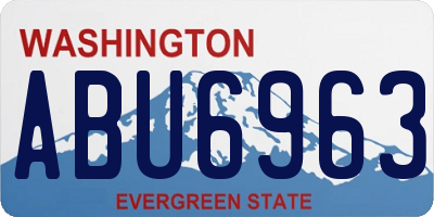 WA license plate ABU6963