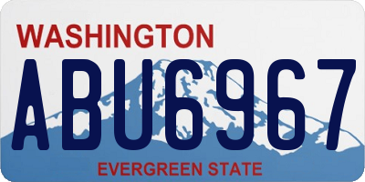WA license plate ABU6967