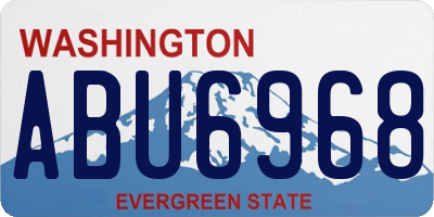 WA license plate ABU6968