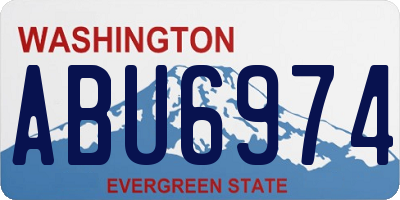 WA license plate ABU6974
