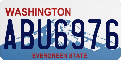 WA license plate ABU6976