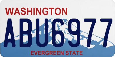 WA license plate ABU6977