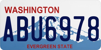 WA license plate ABU6978