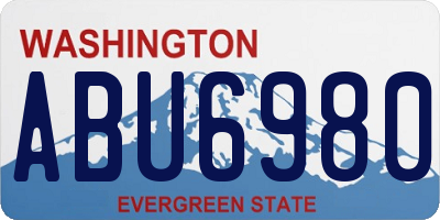 WA license plate ABU6980