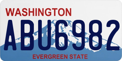 WA license plate ABU6982