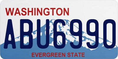 WA license plate ABU6990