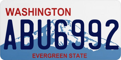 WA license plate ABU6992