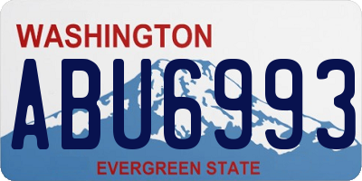 WA license plate ABU6993