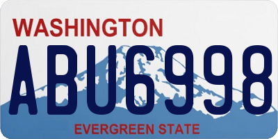 WA license plate ABU6998
