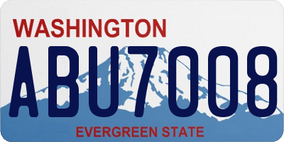 WA license plate ABU7008
