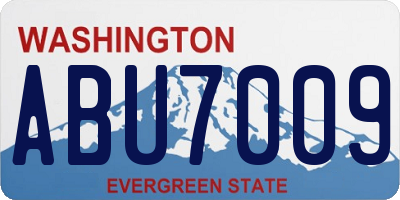 WA license plate ABU7009