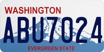 WA license plate ABU7024