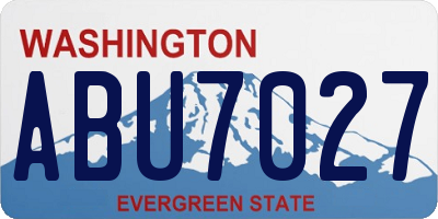 WA license plate ABU7027