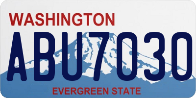 WA license plate ABU7030