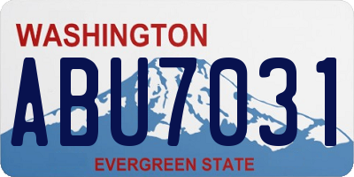 WA license plate ABU7031