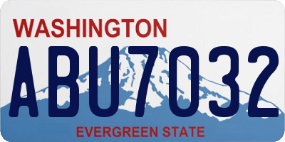 WA license plate ABU7032