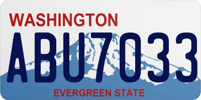 WA license plate ABU7033