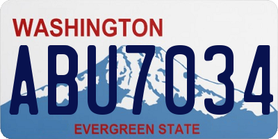 WA license plate ABU7034