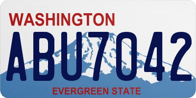 WA license plate ABU7042