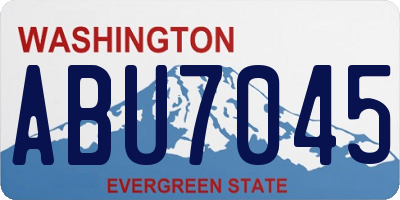 WA license plate ABU7045