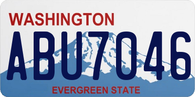 WA license plate ABU7046