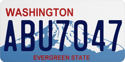 WA license plate ABU7047