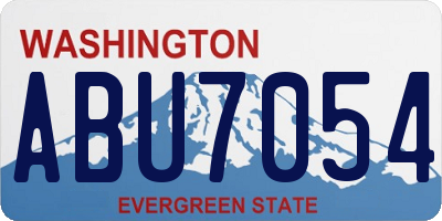 WA license plate ABU7054