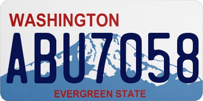 WA license plate ABU7058