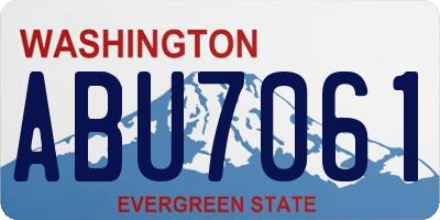 WA license plate ABU7061