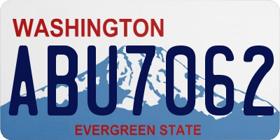 WA license plate ABU7062