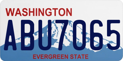 WA license plate ABU7065