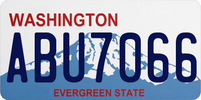 WA license plate ABU7066