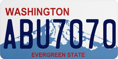 WA license plate ABU7070