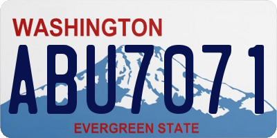 WA license plate ABU7071