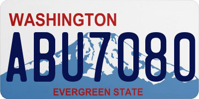 WA license plate ABU7080
