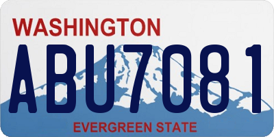 WA license plate ABU7081