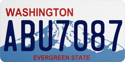 WA license plate ABU7087