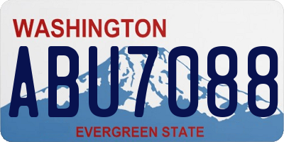WA license plate ABU7088