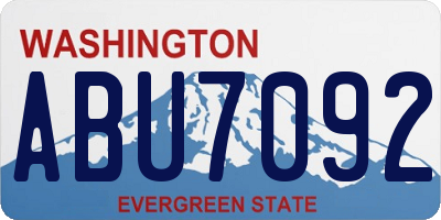 WA license plate ABU7092