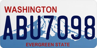 WA license plate ABU7098