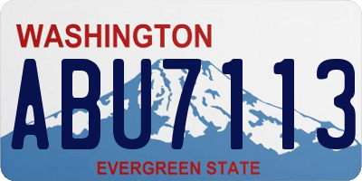 WA license plate ABU7113