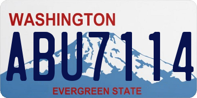 WA license plate ABU7114