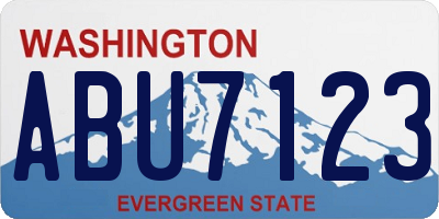 WA license plate ABU7123