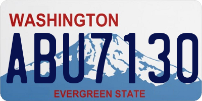 WA license plate ABU7130