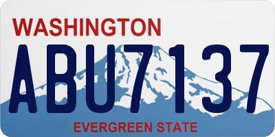 WA license plate ABU7137