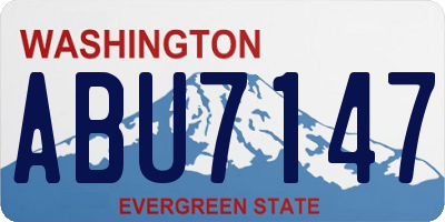 WA license plate ABU7147
