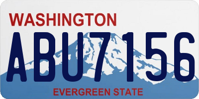 WA license plate ABU7156
