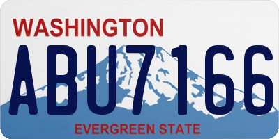 WA license plate ABU7166