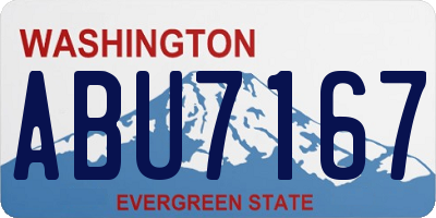 WA license plate ABU7167